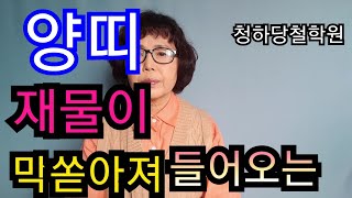 (양띠 재물 금전운) 양띠의귀인이도움 양띠종합운 평생운세 신년운세 애정운 직업운 사업운 #청하당철학원#청주유…
