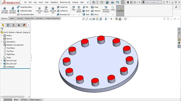 How to make a circular pattern in solidworks