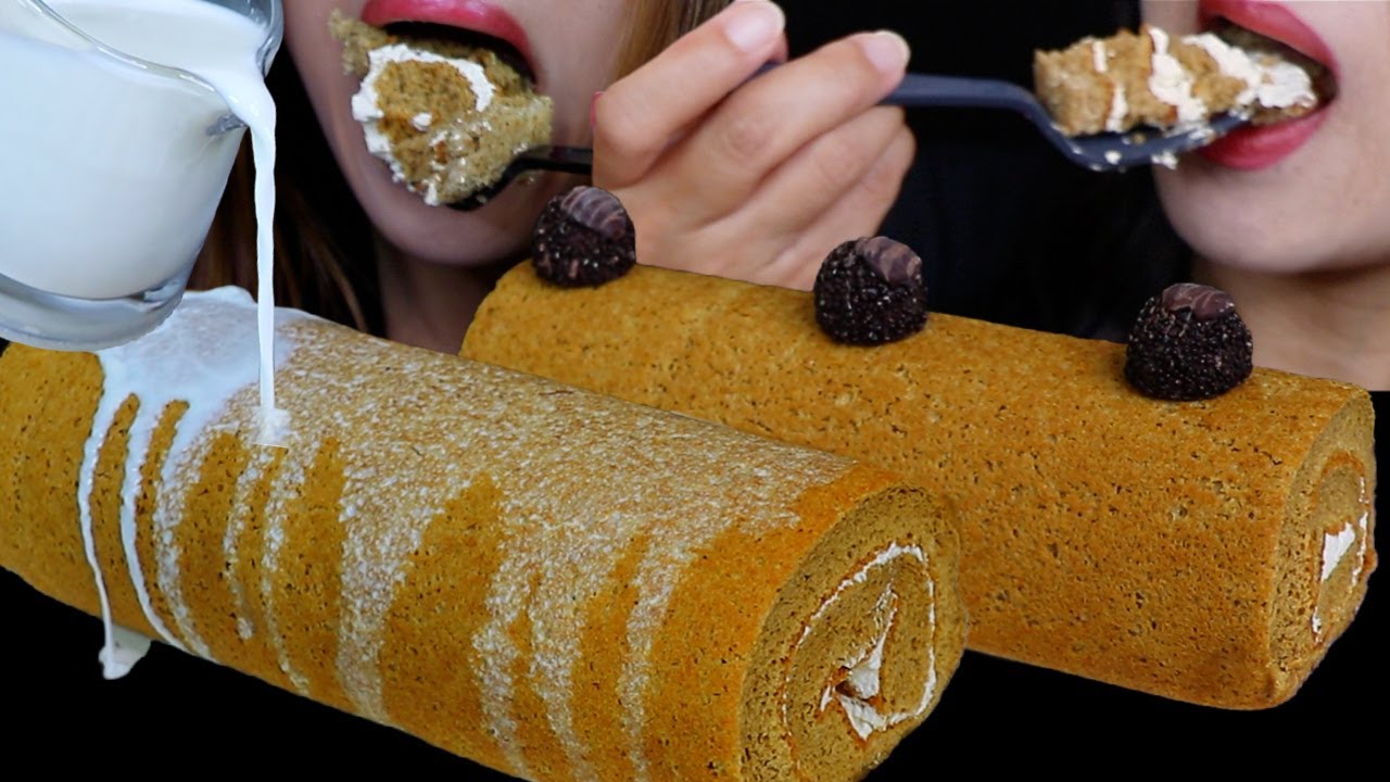 ASMR HUGE CREAM ROLL CAKES SOAKED IN FRESH MILK! 케이크 먹방 केक ケーキ BIG BITES MUKBANG EATING SHOW