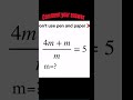 🛑 DO NOT USE PEN AND PAPER! #LinearEquations #Class10Maths#MathsTricks #MentalMath #IQTest #CBSE2026