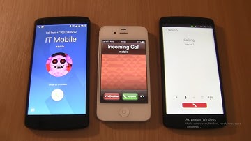 Incoming call & Outgoing call at the Same Time Nexus 5+Nexus 5  Ubuntu Touch+4s ios 6