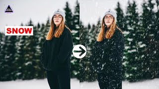 How to Create Snow in Photoshop| Make realistic winter snowfall / Little photoshop. screenshot 5