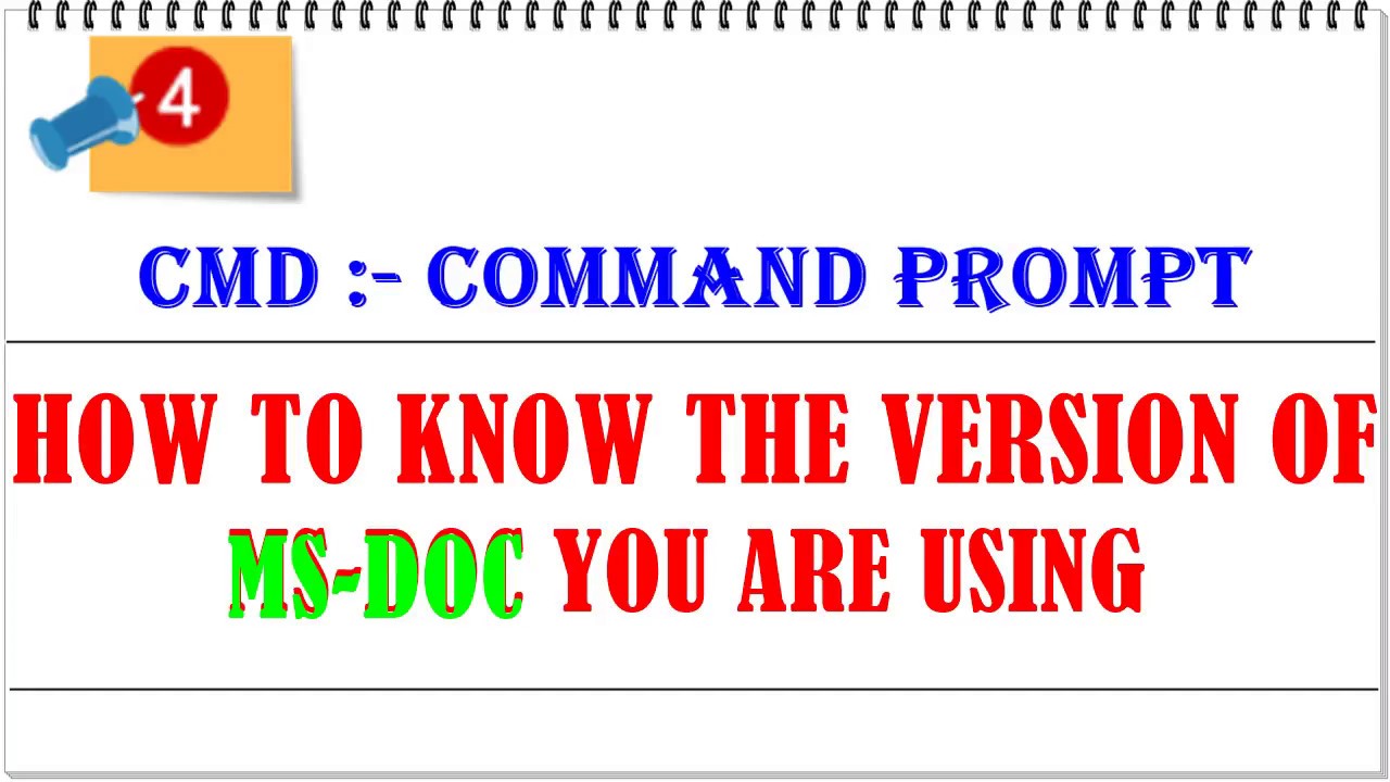cmd how to know the version of MS DOC in your machine