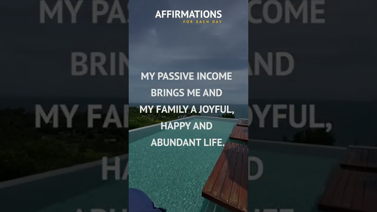 Passive income is easy. Affirmations. Mindset. Manifestations.