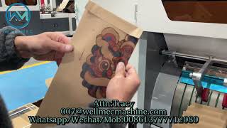 Brown Kraft Paper Bag Making Machine With Flexo Printer, Flat and Satchel Food Paper Bags Production