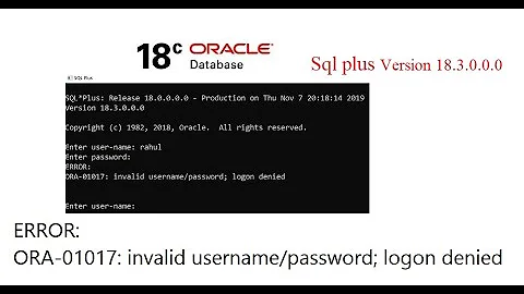 How do I change my SQL Plus username and password?