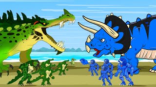 Evolution Of SARCOSUCHUS CROCODILE vs TRICERATOPS DINOSAURS: Which Strongest MonsterVerse Monsters?