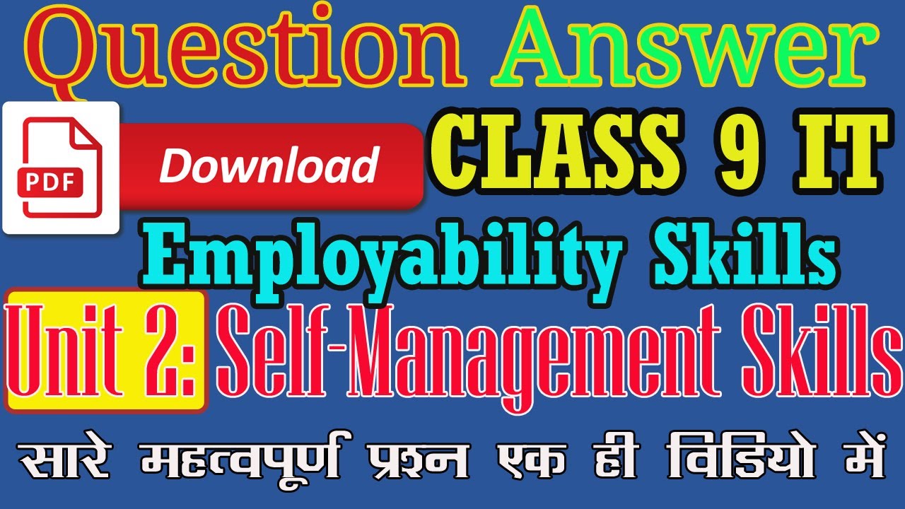 self management skills class 9 case study questions