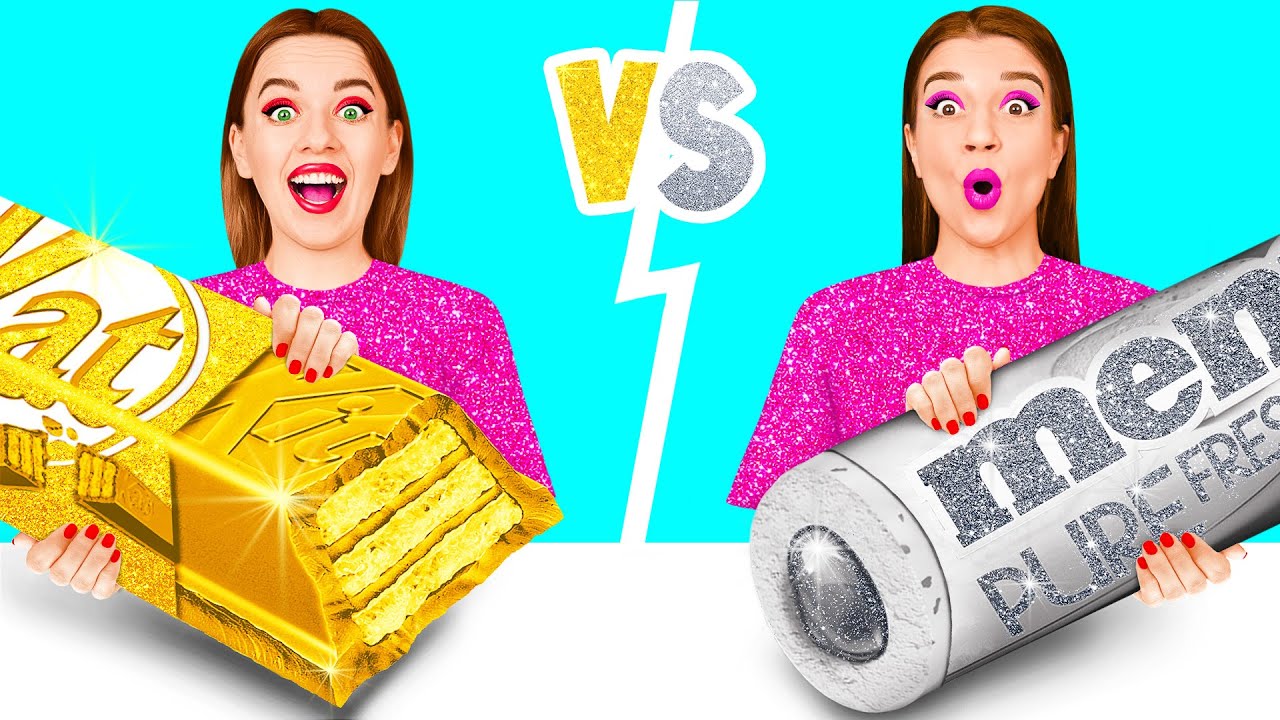 Gold vs Silver Food Challenge Funny Food Situations by BooBoom