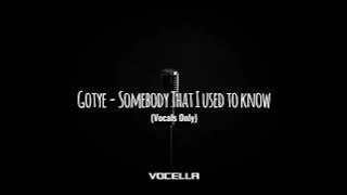 Gotye - Somebody That I used to know (ft. Kimbra) (Acapella/Vocals Only)