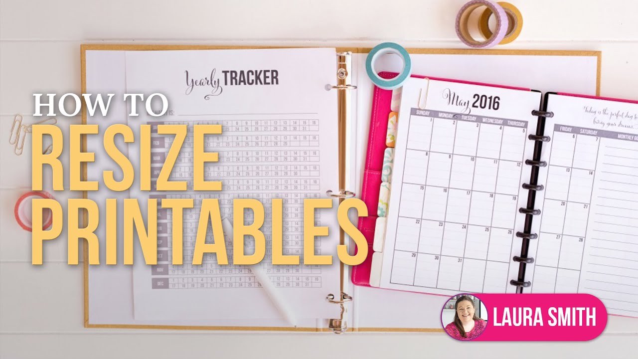 How to Resize Printables to Fit Any Happy Planner Size (with VIDEO