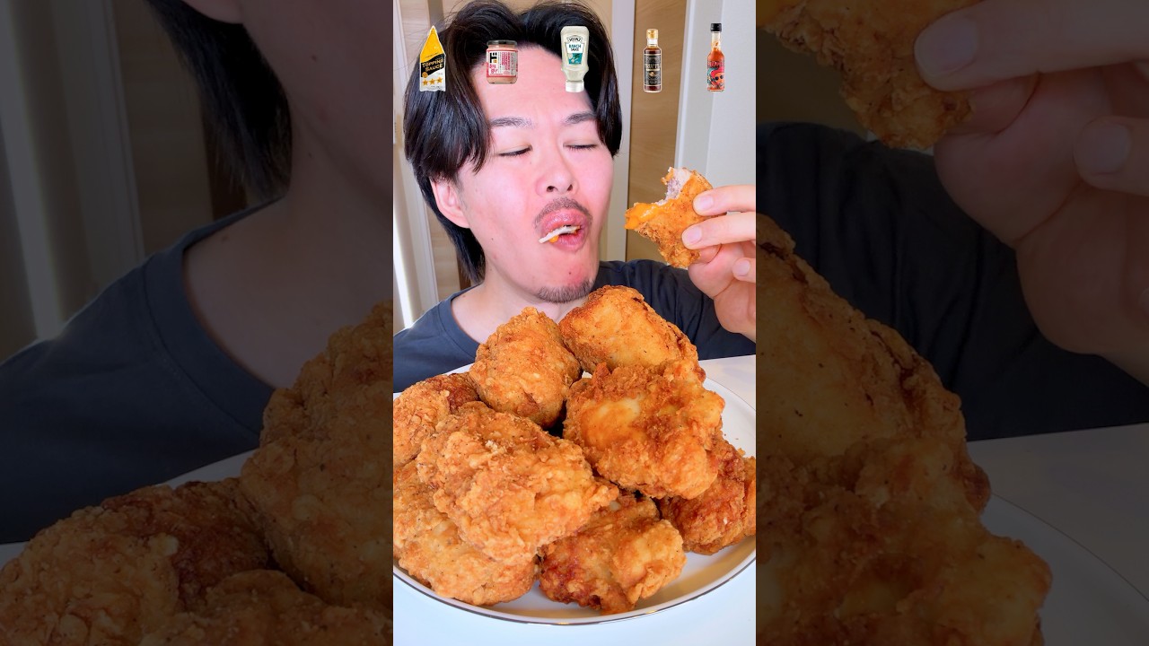 ローソンのまんまる鶏🔵1番うまい選手権 #モッパン #ローソン #飯テロ #asmr #mukbang