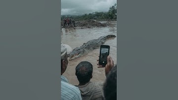 Massive 25-Foot Saltwater Crocodile Spotted in Sumatra, Indonesia