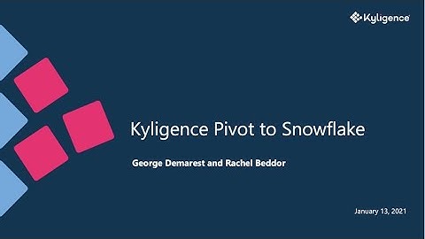 Kyligence Pivot to Snowflake Webinar