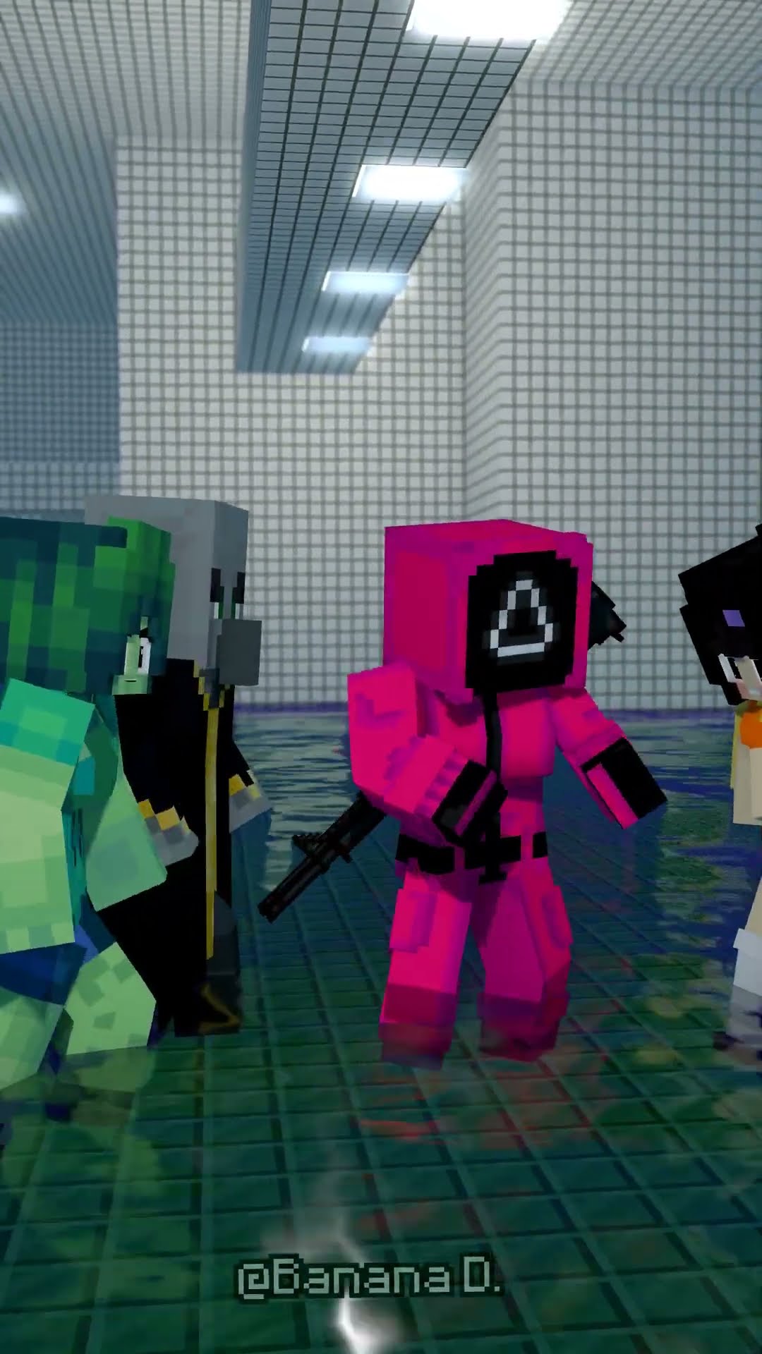 Evil zombie girl team vs SQUID Girl killer team