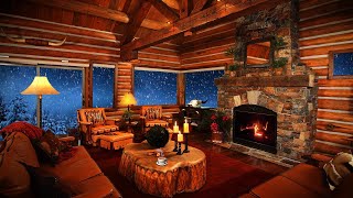 Fireplace Sounds and a cozy Living Room for Sleep and Relaxation - Blizzard Sounds by Nature and Relaxation 7,647 views 2 years ago 4 hours