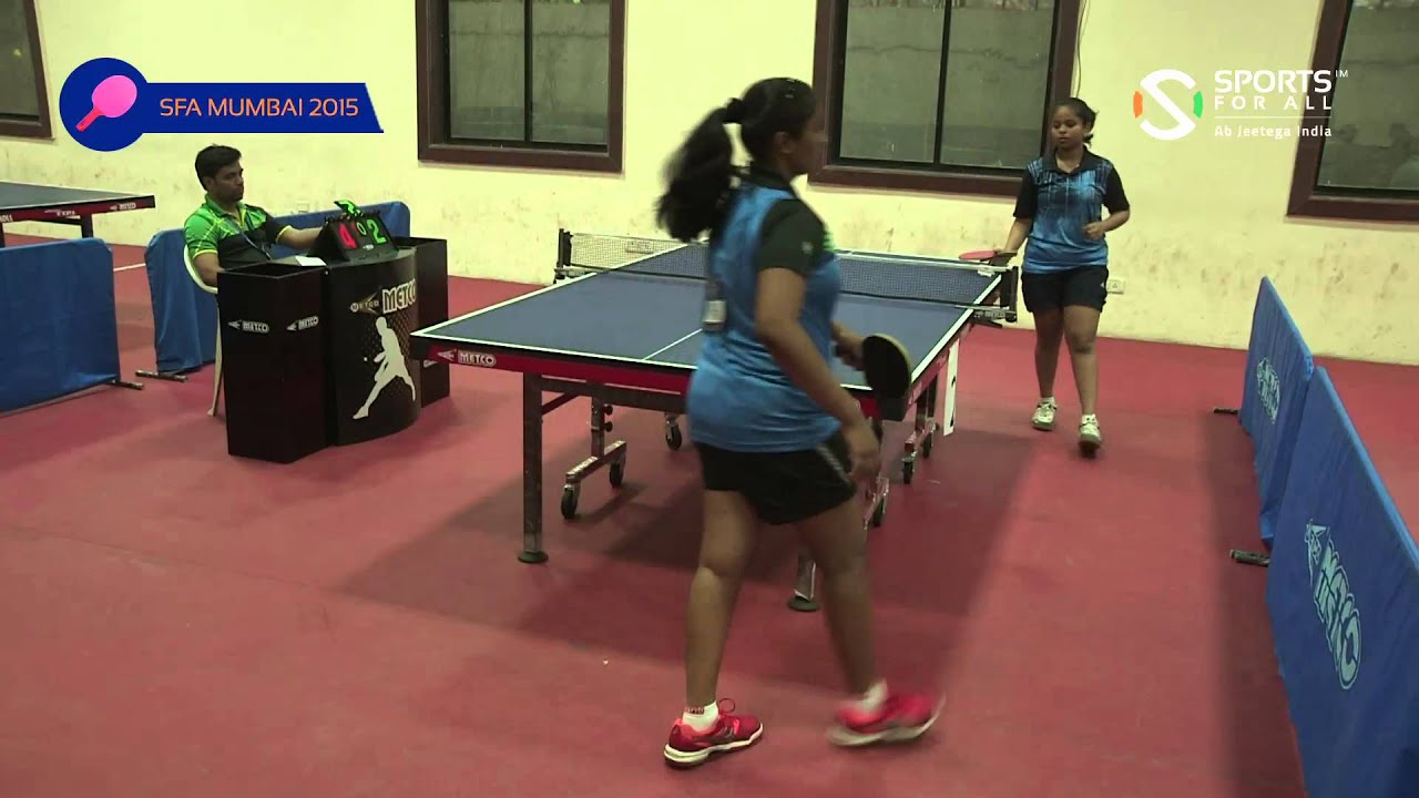 SFA Mumbai 2015 Table Tennis Tejal Kamble Vs Vidhi Shah Girls U