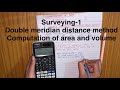 Double meridian distance(DMD)method |Surveying-1 |Computation of area and volume #surveying 