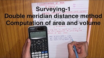 Double meridian distance(DMD)method |Surveying-1 |Computation of area and volume #surveying 