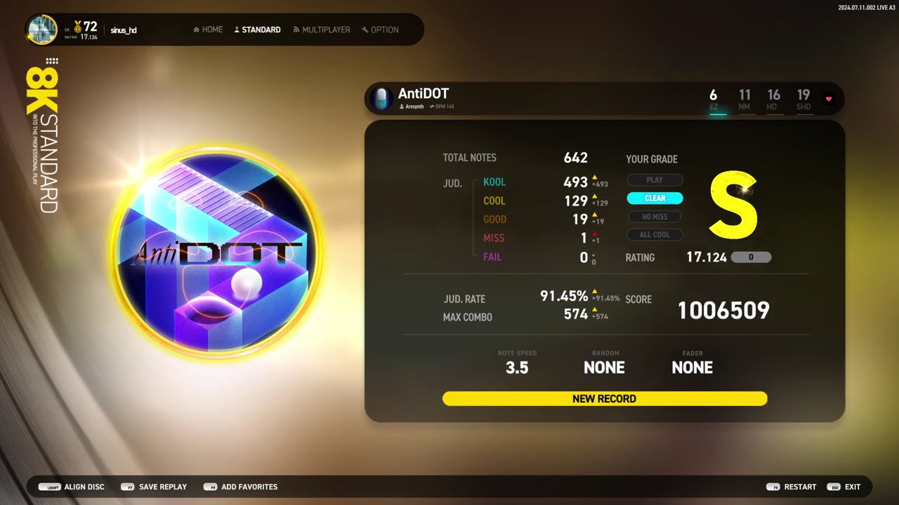 Result Background Music 【EZ2ON REBOOT : R】 240711 EVOLVE (EV) DLC