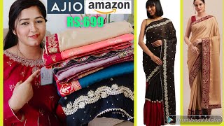 Amzon Designer Saree Haul Start Rs:699 Only | Best Amazon Designer Saree Review #ajio #Amazon