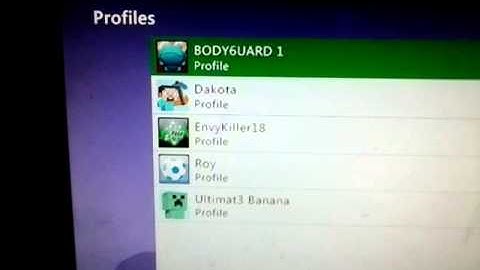 How to delete profiles on Xbox 360!