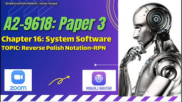 A2 9618 Computer Science Paper 3: System Software - Reverse Polish notation -RPN
