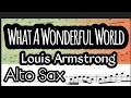 What A Wonderful World Alto Sax Sheet Music Backing Track Play Along Partitura