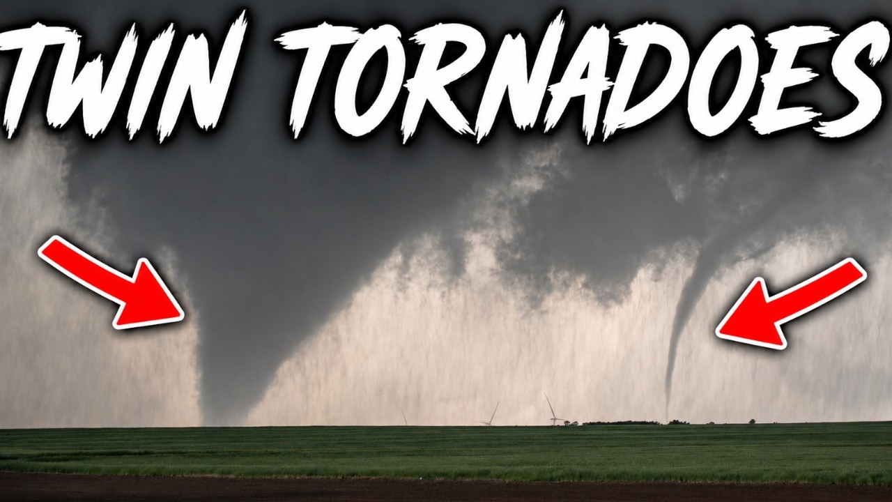 Twin Tornadoes Drop in Oklahoma - YouTube