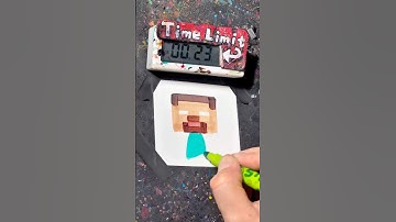 【ASMR】Drawing Steve(Sprunki) in 40Sec