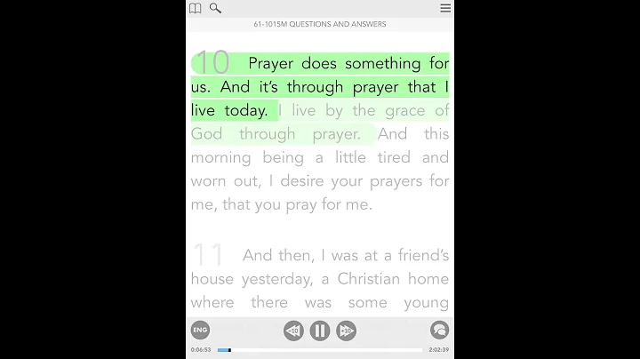 A Call To Prayer: I Live By The Grace Of God Through Prayer - Brother William Branham