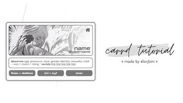 simple & easy carrd tutorial — © rshu