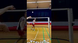 Badminton Trick shot alert 🚨 #shorts #shortsfeed #trickshots #tricks #badminton #badmintonshot