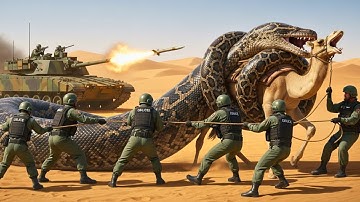 Giant Python Wraps Camel in Desert Attack 🐍🔥 | Rescue Team Rushes for Survival