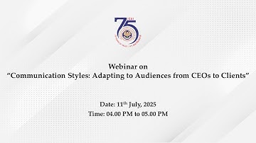 Webinar on “Communication Styles: Adapting to Audiences from CEOs to Clients”