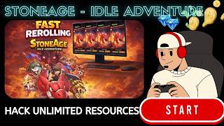 StoneAge Idle Adventure MOD 2026 🦖 Unlimited Gems + Coins | Fast Progress | Mobile screenshot 1