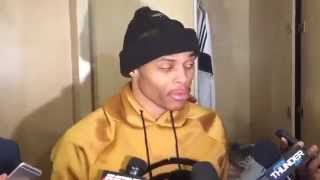 Russell Westbrook Funny "execution" post game Interview - "I just don't like you"