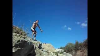 Cliff Diving Double frontflip+dive FAIL!
