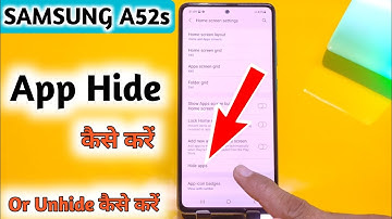 How to Hide & Unhide Apps in Samsung Galaxy A52s 5g, Samsung A52s Hide Apps, Samsung A52s App hide