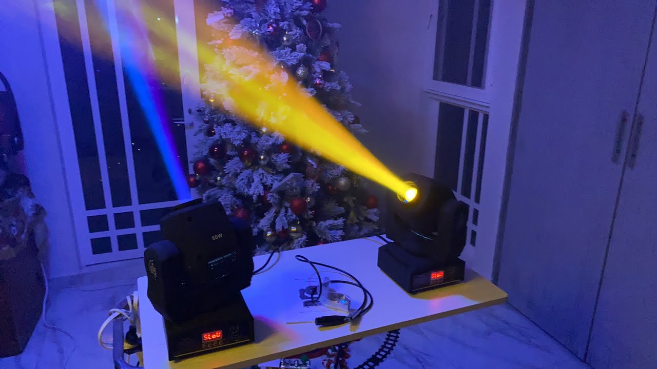 2 piezas Cabezas Robóticas Led Spot Gobos + PRISMA ROTATIVO de 60 Watts ⚡️ + Interface Angel Celaya