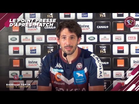 Aperçu de la vidéo « Le point presse après le barrage UBB - Clermont »