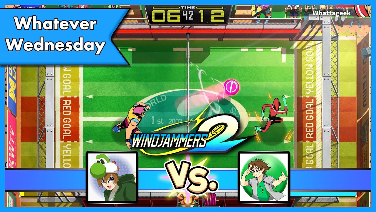 Windjammers 2 - Online Multiplayer! Yoshiller vs. Whattageek! Flying Disc Game!