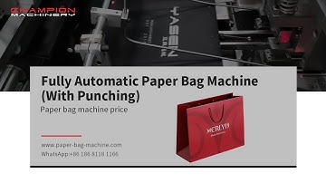 Fully Automatic Paper Bag Machine (With Punching)
