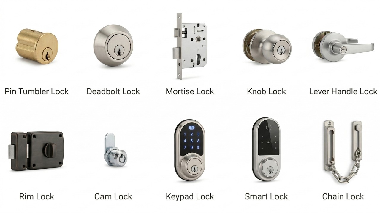 Every Type of Door Lock Explained in 6 Minute - YouTube