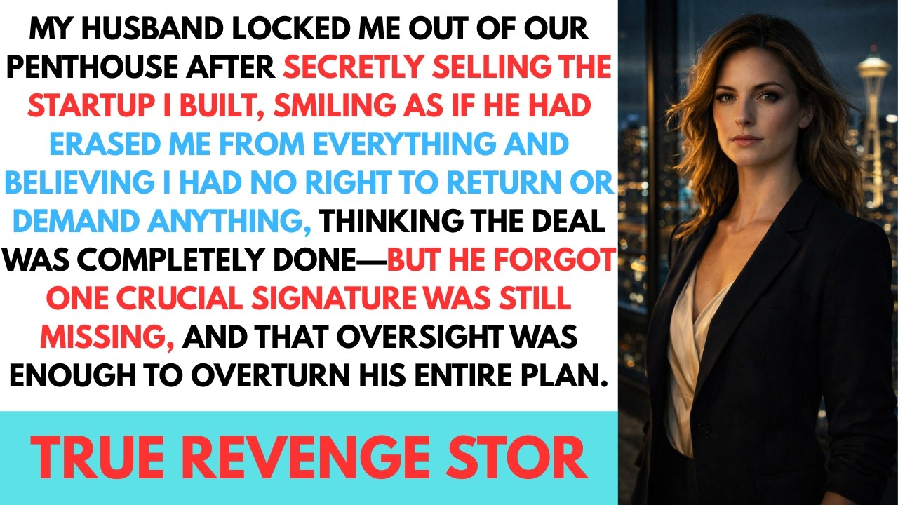 My Husband Locked Me Out Of Our Penthouse After Selling My Startup — But He Forgot One Signature