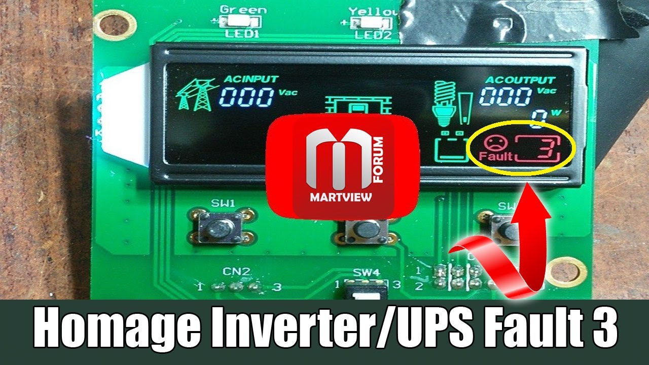 How to repair ups inverter fault 3 | error 3 in Homage NEQN 1203