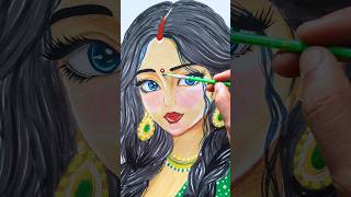 Radha Rani Bindi ❤️✨ | Divine Forehead Detail Art 🎨 #shorts
