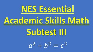 NES Essential Academic Skills Math (Subtest III) – Do Great On Math And Pass!