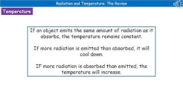 OCR Gateway P8.3.4 - Radiation and Temperature