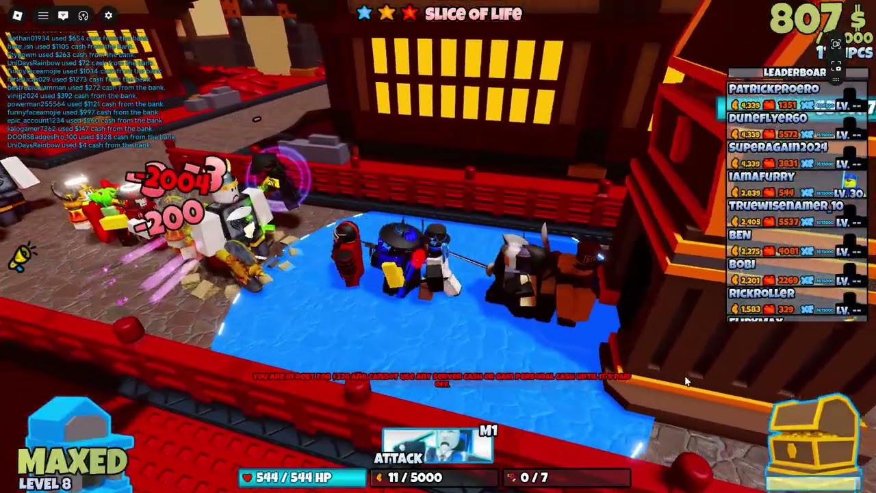 the average tbb frontline server vs the entire slasher and norman population